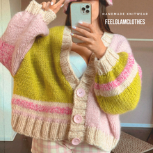 Load image into Gallery viewer, Soft Oversized Hand Knit Cardigan | Soft Cardigan