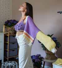 Load image into Gallery viewer, Hand Knit Cropped Wool Cardigan