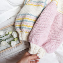 Load image into Gallery viewer, Ice-cream Hand Knit Cropped Cardigan | Soft Cardigan
