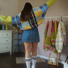 Load image into Gallery viewer, Handknitted Preppy Style Oversized Soft Cardigan | Cropped Cardigan