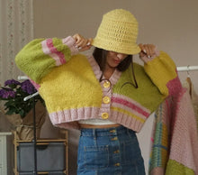 Load image into Gallery viewer, Cropped Preppy Style Soft Cardigan