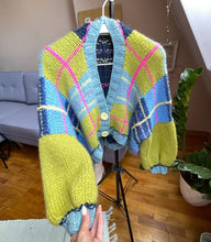 Load image into Gallery viewer, Handknitted Preppy Style Oversized Soft Cardigan | Cropped Cardigan