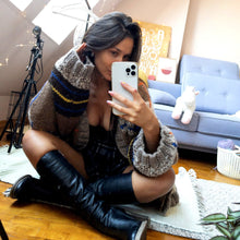 Load image into Gallery viewer, Hand Knit Oversized Soft Cardigan | Preppy Style