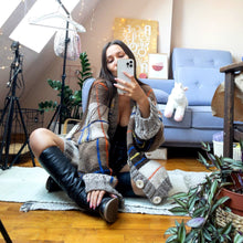 Load image into Gallery viewer, Hand Knit Oversized Soft Cardigan | Preppy Style