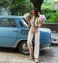 Load image into Gallery viewer, Ice-cream Hand Knit Cropped Cardigan | Soft Cardigan
