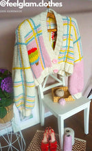 Load image into Gallery viewer, Ice-cream Hand Knit Cropped Cardigan | Soft Cardigan
